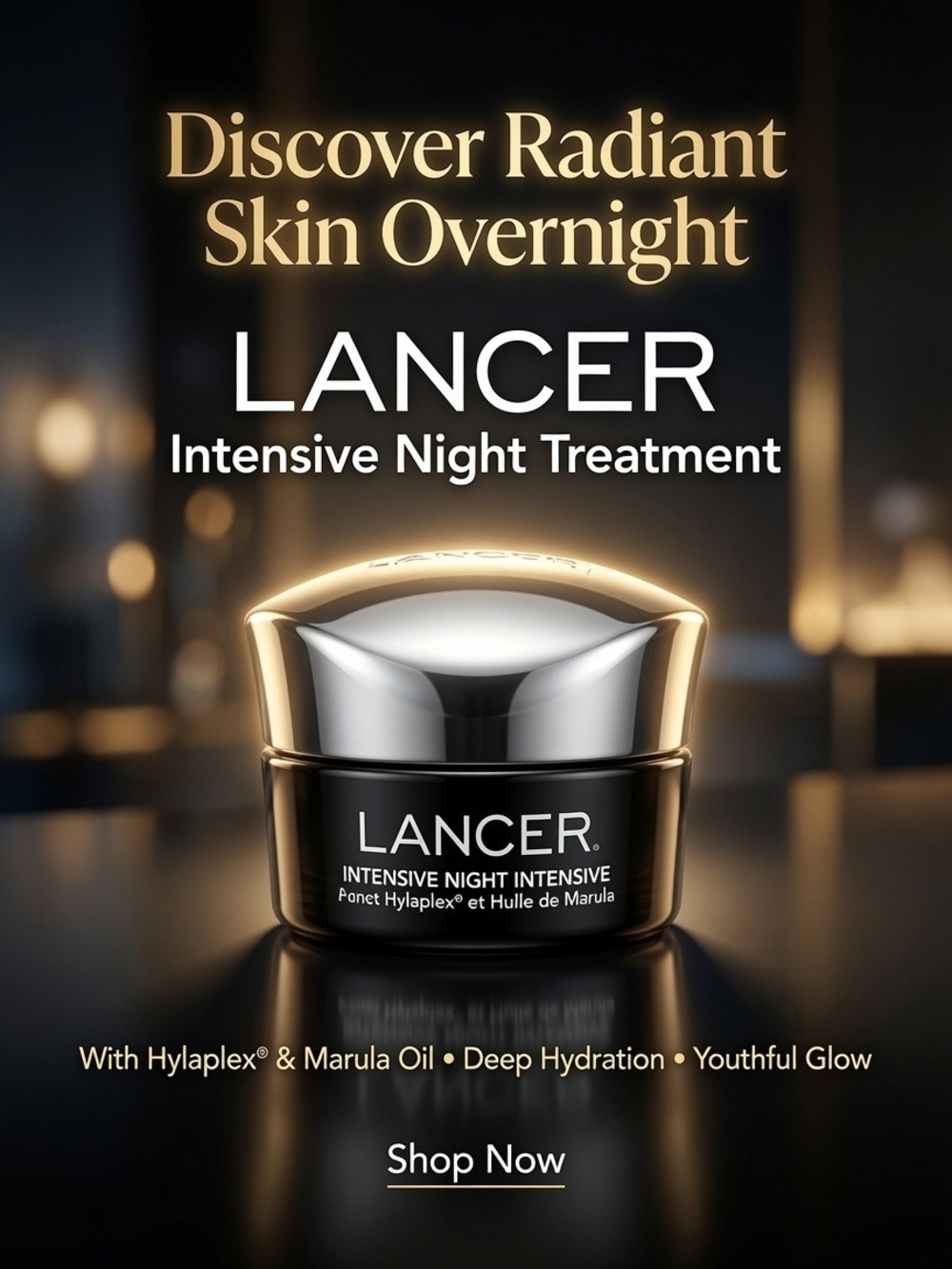 LANCER Intensive Night Treatment - Black & Silver Overnight Serum